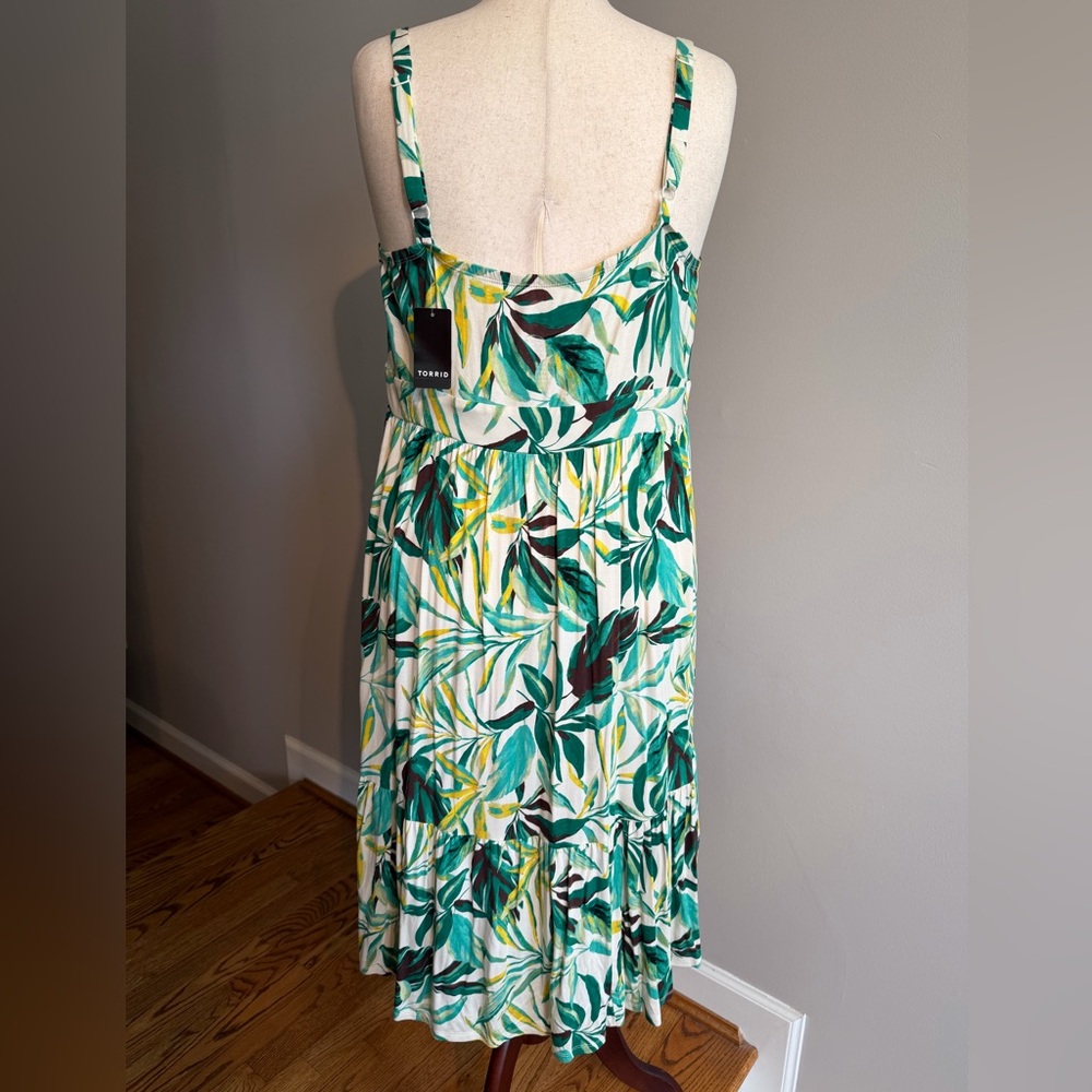 NWT Torrid Super Soft Tropical Print Midi Dress - Torrid Size 3 (22-24, 3X) - Picture 10 of 16